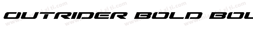 Outrider Bold Bold字体转换